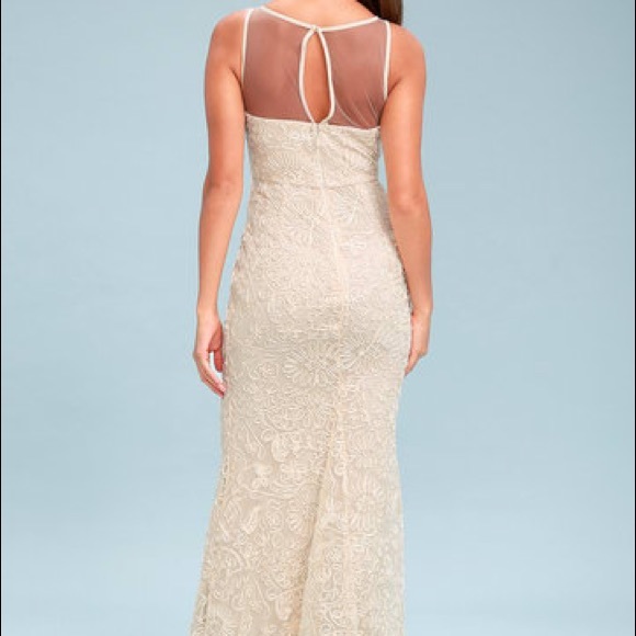 Lulu’s NATHALIE EMBROIDERED WEDDING OR PROM DRESS - Picture 3 of 5